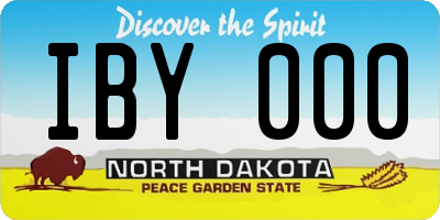 ND license plate IBY000