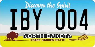 ND license plate IBY004