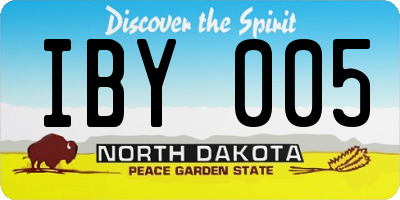 ND license plate IBY005