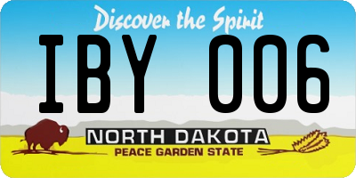 ND license plate IBY006