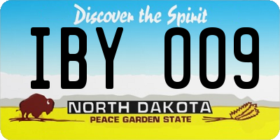 ND license plate IBY009