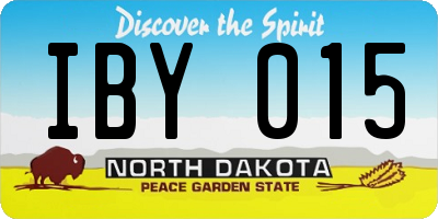 ND license plate IBY015