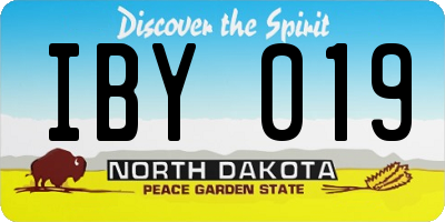 ND license plate IBY019