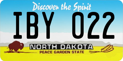 ND license plate IBY022