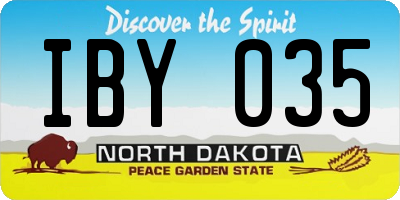 ND license plate IBY035