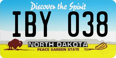 ND license plate IBY038