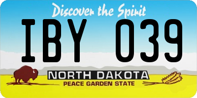 ND license plate IBY039