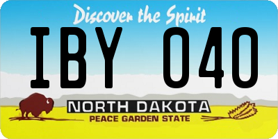 ND license plate IBY040
