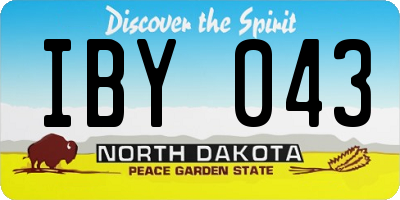 ND license plate IBY043