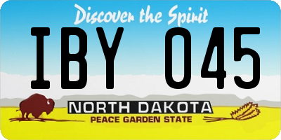 ND license plate IBY045