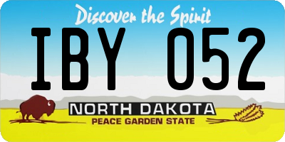 ND license plate IBY052