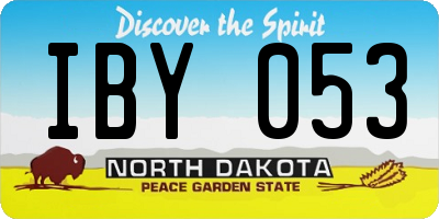 ND license plate IBY053