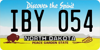 ND license plate IBY054