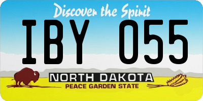 ND license plate IBY055