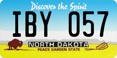 ND license plate IBY057
