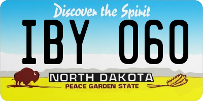 ND license plate IBY060