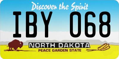 ND license plate IBY068