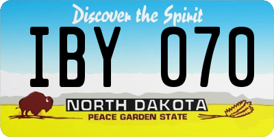 ND license plate IBY070