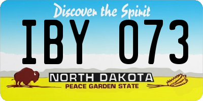ND license plate IBY073