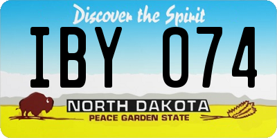 ND license plate IBY074