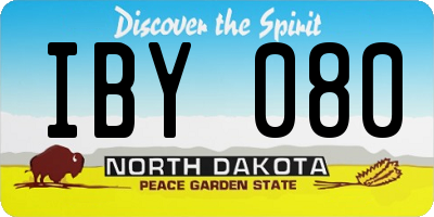 ND license plate IBY080
