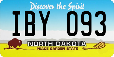 ND license plate IBY093