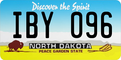 ND license plate IBY096