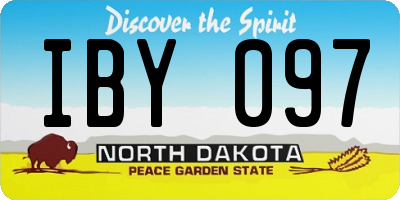 ND license plate IBY097