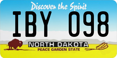ND license plate IBY098