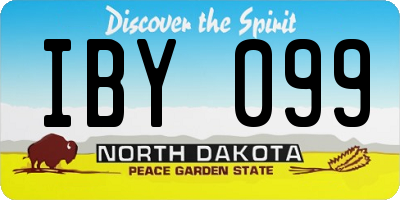 ND license plate IBY099
