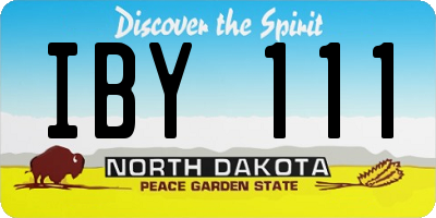 ND license plate IBY111