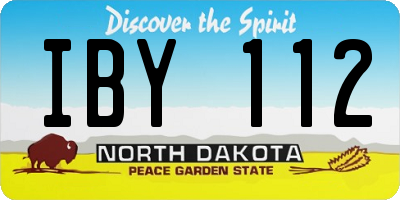 ND license plate IBY112