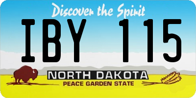 ND license plate IBY115