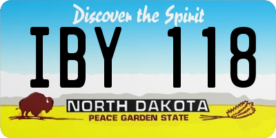ND license plate IBY118