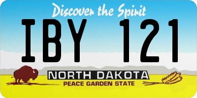 ND license plate IBY121