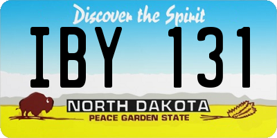 ND license plate IBY131