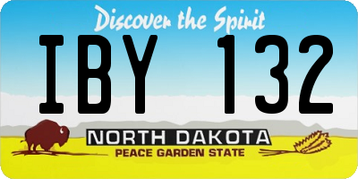 ND license plate IBY132