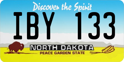ND license plate IBY133