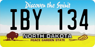 ND license plate IBY134