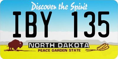 ND license plate IBY135