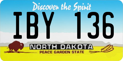 ND license plate IBY136