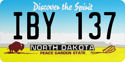 ND license plate IBY137