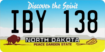 ND license plate IBY138
