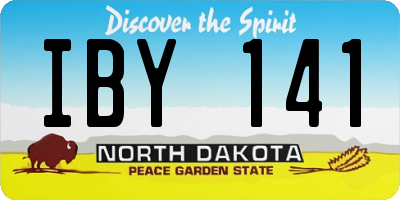 ND license plate IBY141