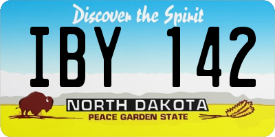 ND license plate IBY142