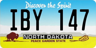 ND license plate IBY147