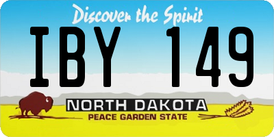 ND license plate IBY149