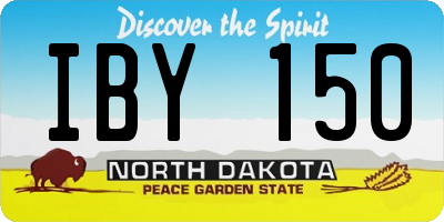 ND license plate IBY150