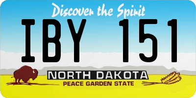 ND license plate IBY151