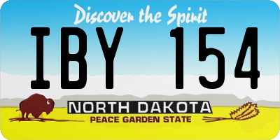 ND license plate IBY154